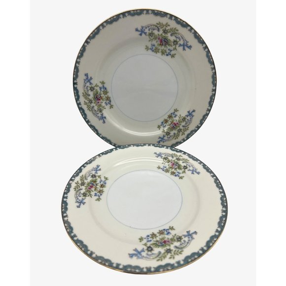 Empress China EMP47 2 Bread & Butter Plates Japan Hand Painted Floral 6.25" - Picture 1 of 7
